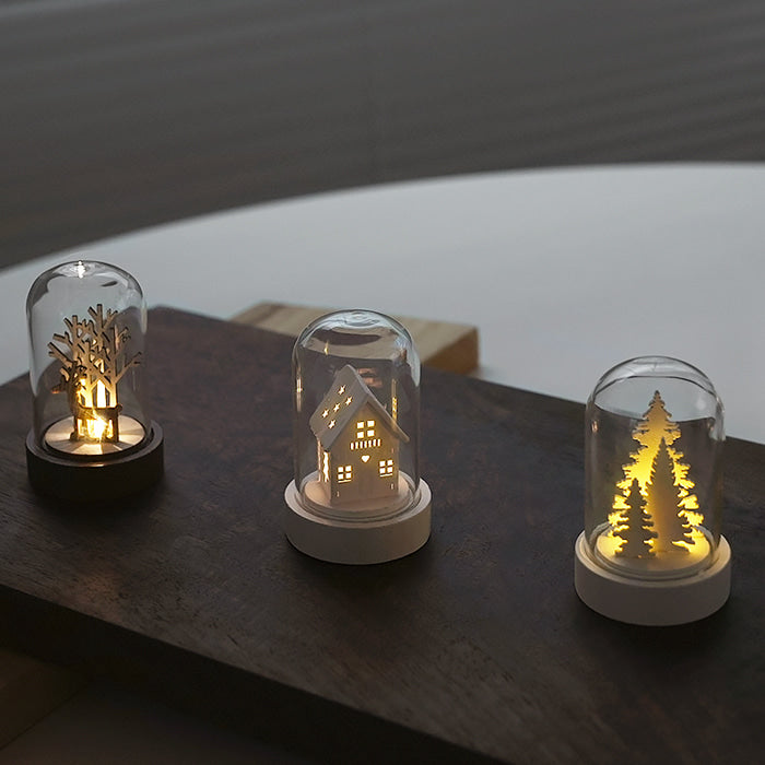 Nordic Wooden Glass Dome Light