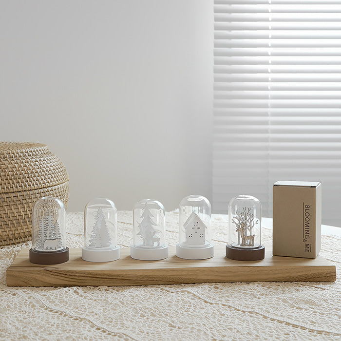 Nordic Wooden Glass Dome Light